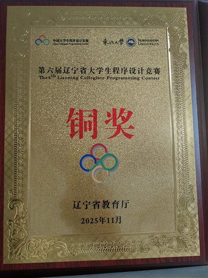 2025 辽宁省大学生程序设计竞赛铜奖